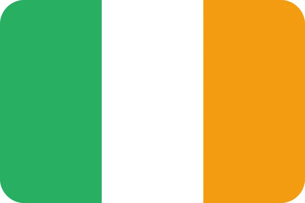 Country Flag Ireland Icon Flat Style — Stock Vector