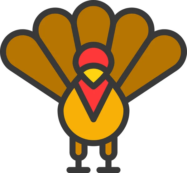 Animal Bird Thanksgiving Icon Categoría Acción Gracias — Archivo Imágenes Vectoriales