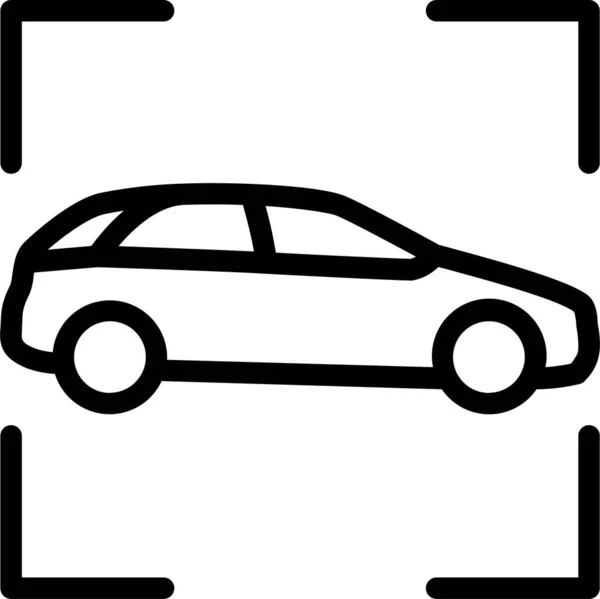 Reconocimiento Coche Ciudad Inteligente Icono — Vector de stock