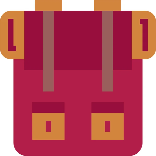 Mochila Equipaje Icono Equipaje Estilo Plano — Vector de stock