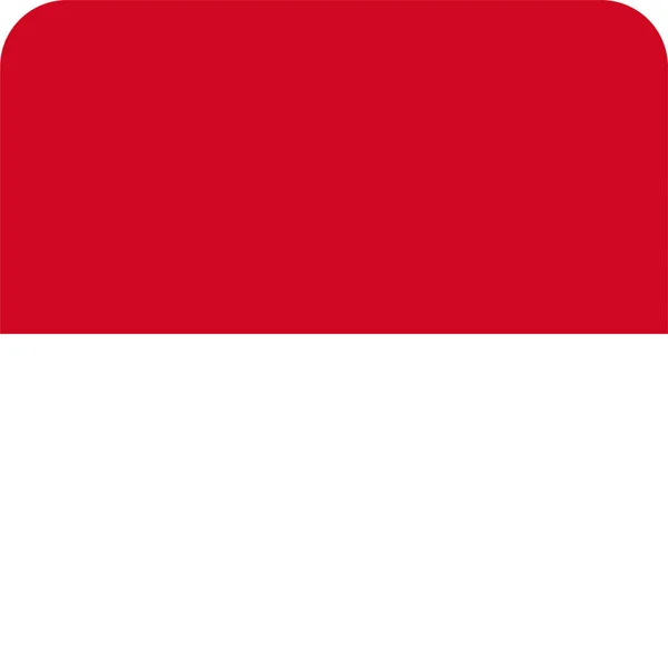 Ülke Bayrağı Endonezya Simgesi Düz Stil — Stok Vektör