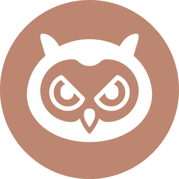 Animal Oiseau Visage Icône Dans Style Badge — Image vectorielle