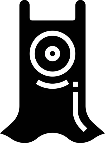Икона Чужеродного Глаза Монстра Твердом Стиле — стоковый вектор