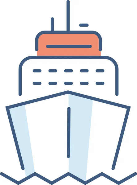 Cruise Ship Transport Icon — Stock Vector