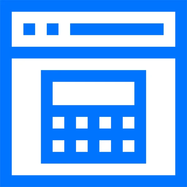 Navigateur Calculatrice Calendrier Icône — Image vectorielle