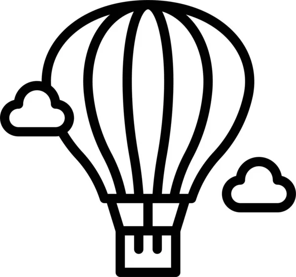Luftballong Sommar Transport Ikon Sommar Kategori — Stock vektor