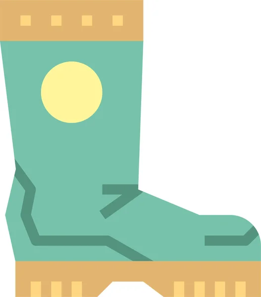 Boot Footwear Shoe Icon Recreation Hobby Category — Vettoriale Stock