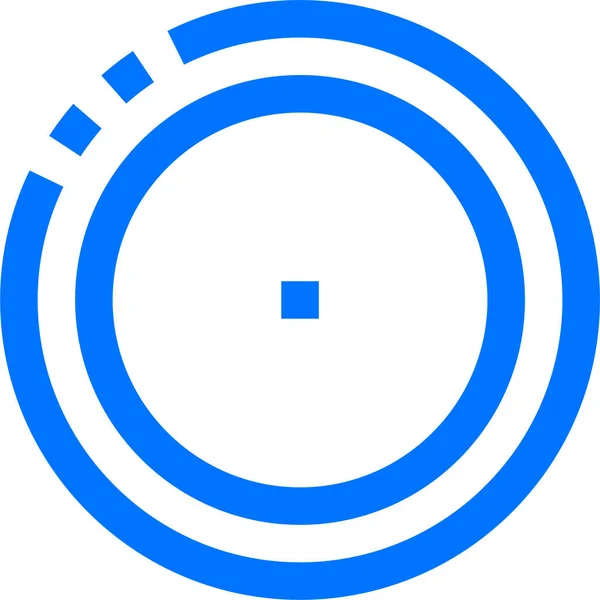 Actions Circle Dot Icon Outline Style — Vetor de Stock