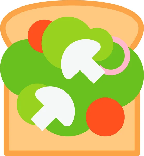 Chleb Jedzenie Hamburger Ikona — Wektor stockowy