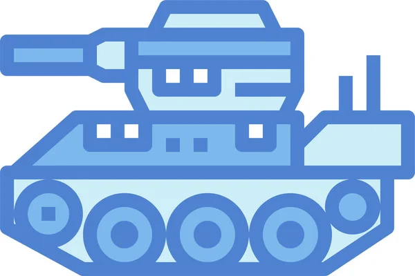 Militair Tanktransport Icoon — Stockvector