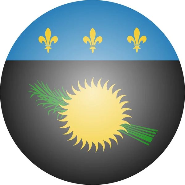 컨츄리 플래그 Guadeloupe Icon Isometric Style — 스톡 벡터