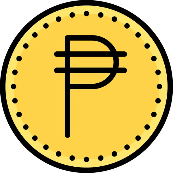 Munt Cuba Peso Munt Pictogram — Stockvector