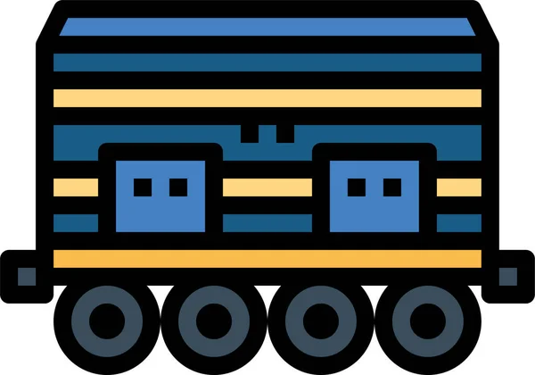 Icono Trenes Ferroviarios Públicos — Vector de stock