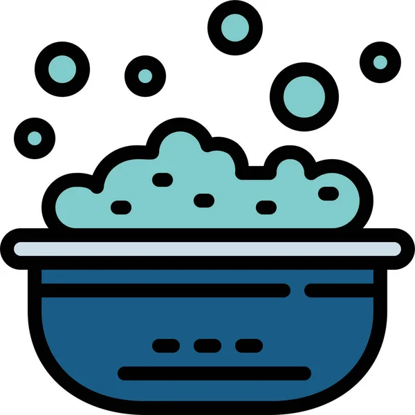 Animals Bath Bubbles Icon Filled Outline Style — Vettoriale Stock