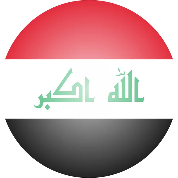 Flaga Kraju Iraq Ikona Stylu Izometrycznym — Wektor stockowy