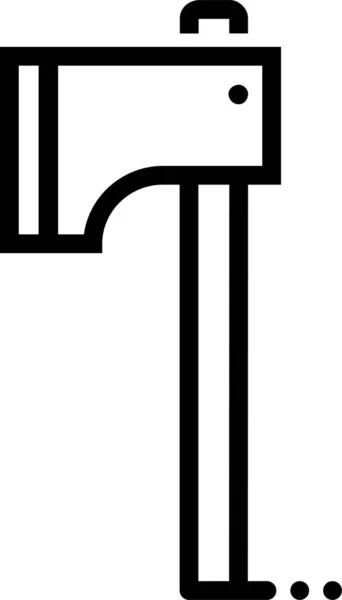Ikona Dřeva Sekery Dřevorubce Obrysovém Stylu — Stockový vektor