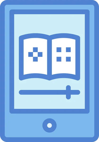 Ebook Icône Bibliothèque Éducative Dans Style Contour Rempli — Image vectorielle