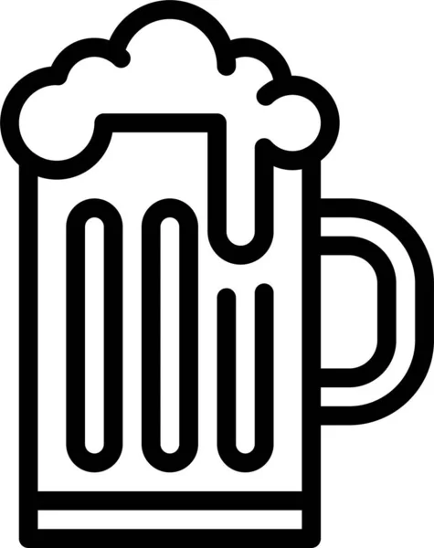 Ale Beer Beverage Icon Outline Style — Stockový vektor