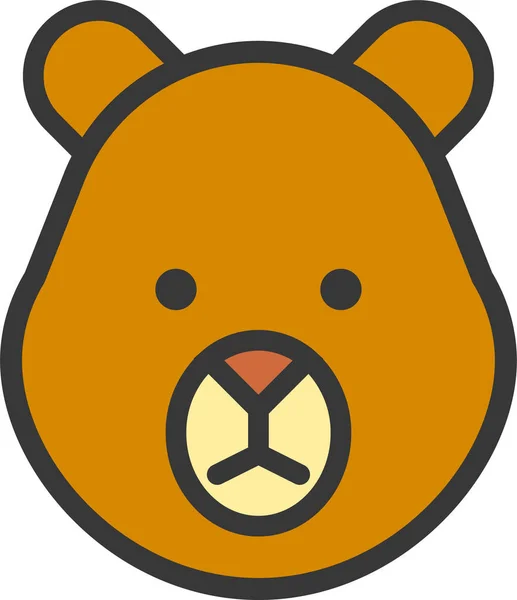 Animal Bear Mammal Icon Thanksgiving Category — Stockvector