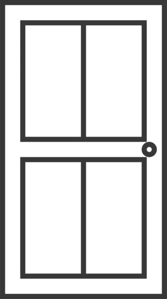 Decoration Door Household Icon Outline Style — Stock Vector