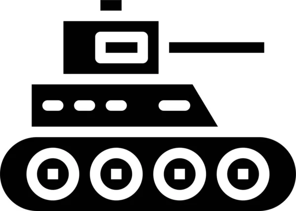 Tanque Brinquedo Guerras Ícone Estilo Sólido — Vetor de Stock