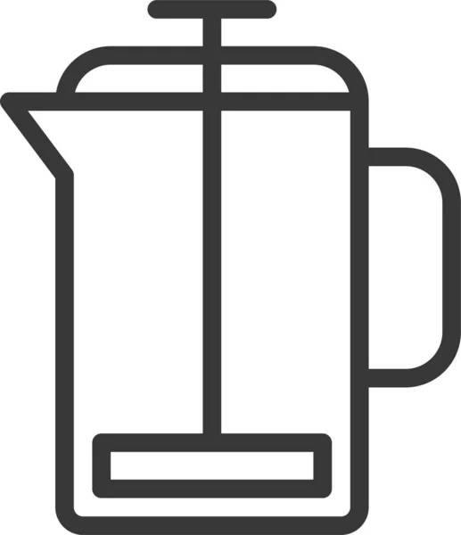 咖啡饮料图标的轮廓风格 — 图库矢量图片