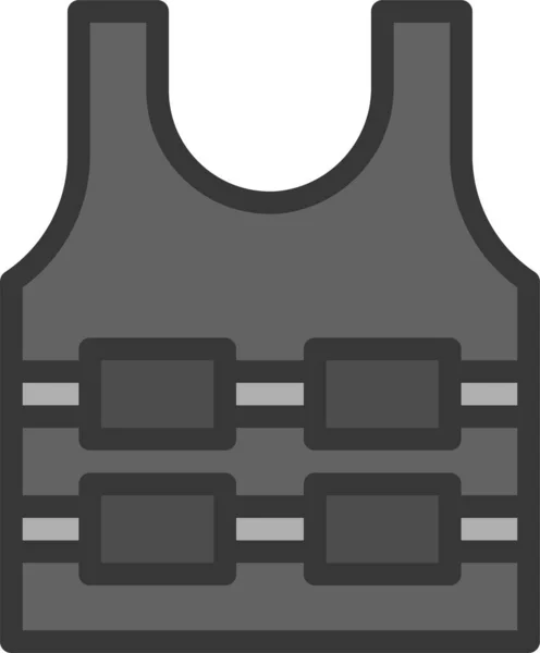 Armor Army Equipment Icon Filled Outline Style — Stock vektor