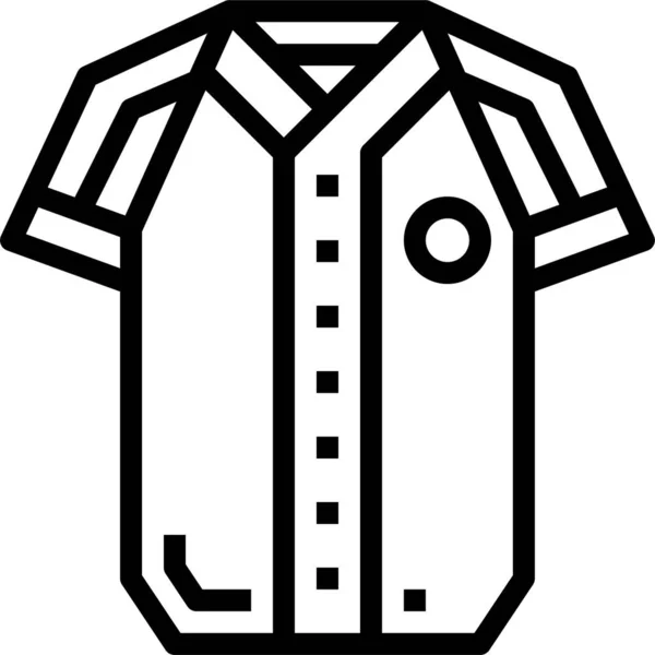 Baseball Clothes Jersey Icon Outline Style — Stockový vektor
