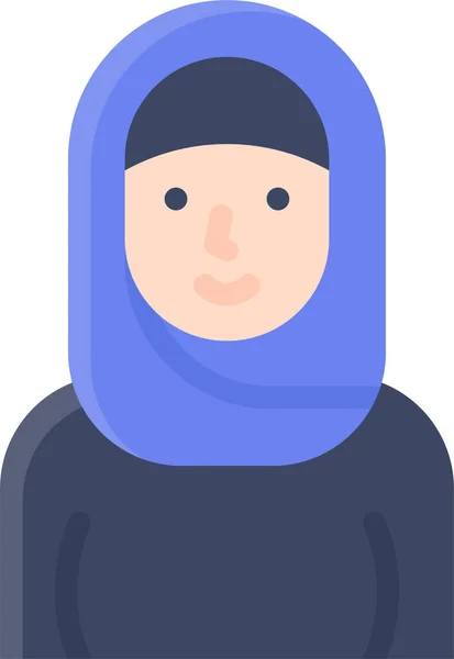 Femme Célébrer Icône Musulmane — Image vectorielle