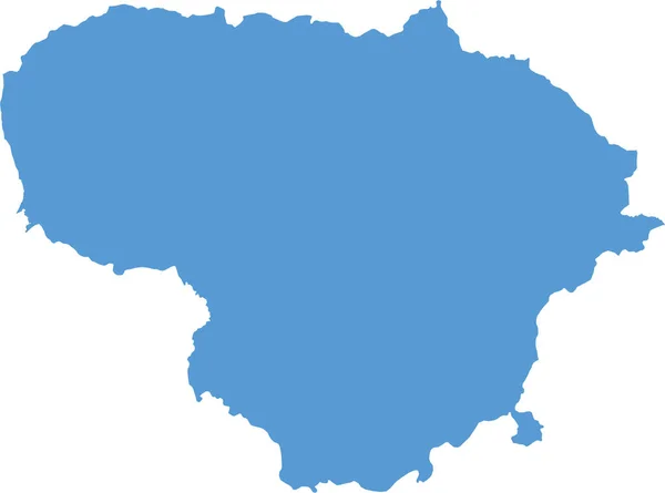 Litvanya Haritası Ülke Simgesi Katı Biçimde — Stok Vektör