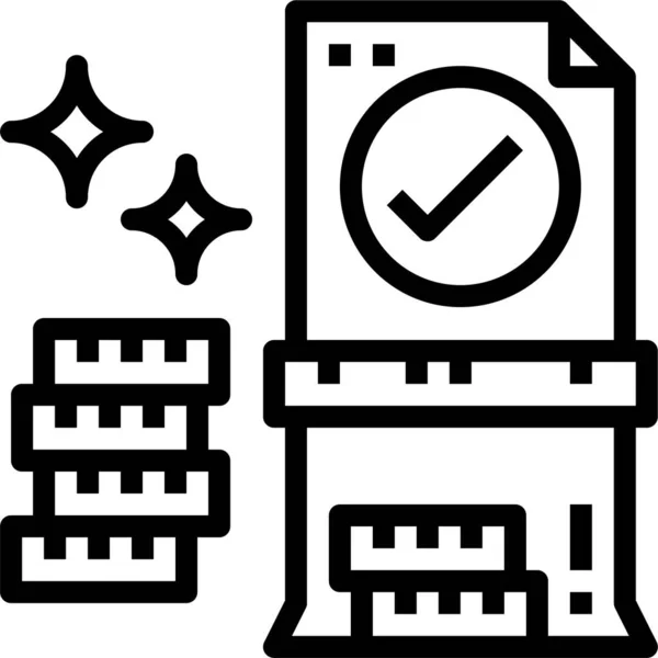 Contract Debt Loan Icon Outline Style — Stock vektor