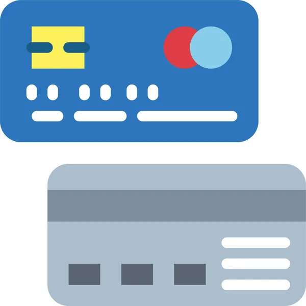 Banking Credit Card Finance Icon Flat Style — Vettoriale Stock