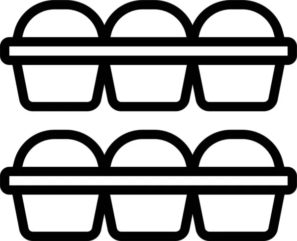 Panadería Harina Horneada Icono Estilo Esquema — Vector de stock