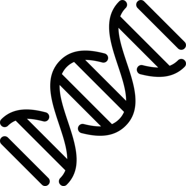Biologie Dna Genetisch Icoon Outline Stijl — Stockvector
