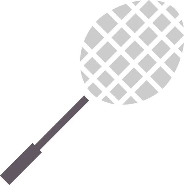 Іконка Ігрової Ракетки Бадмінтону Плоскому Стилі — стоковий вектор