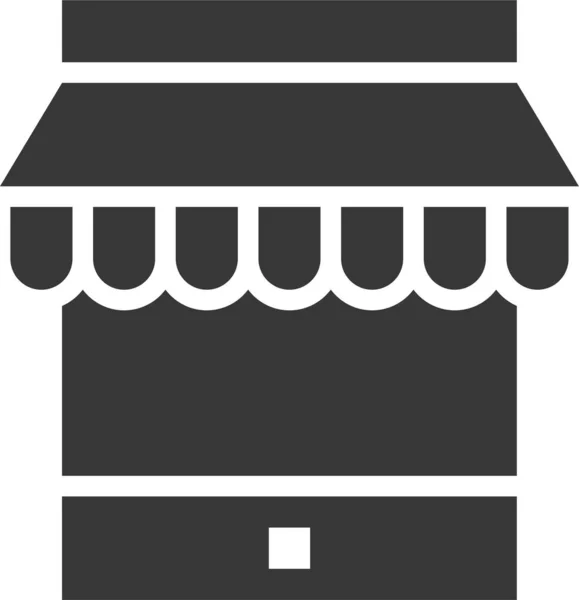 Иконка Мобильного Магазина Электронной Коммерции Твердом Стиле — стоковый вектор