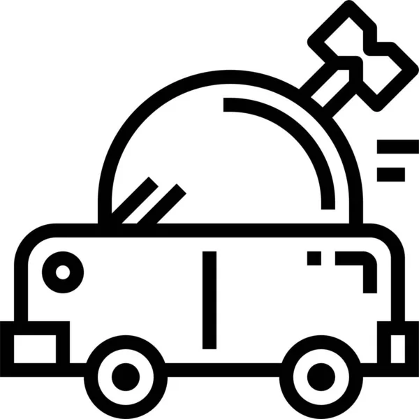 Modelo Coche Icono Transporte Estilo Esquema — Vector de stock