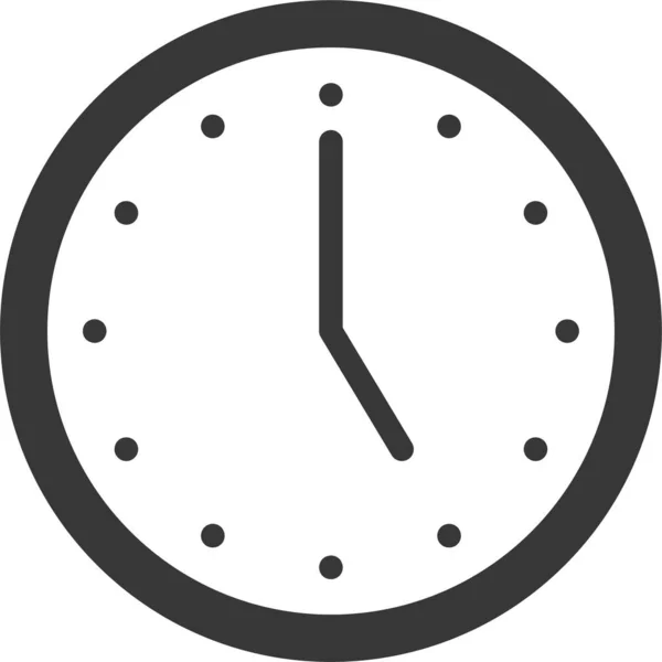 Abrahamic Clock Islam Icon Solid Style — Stockvector