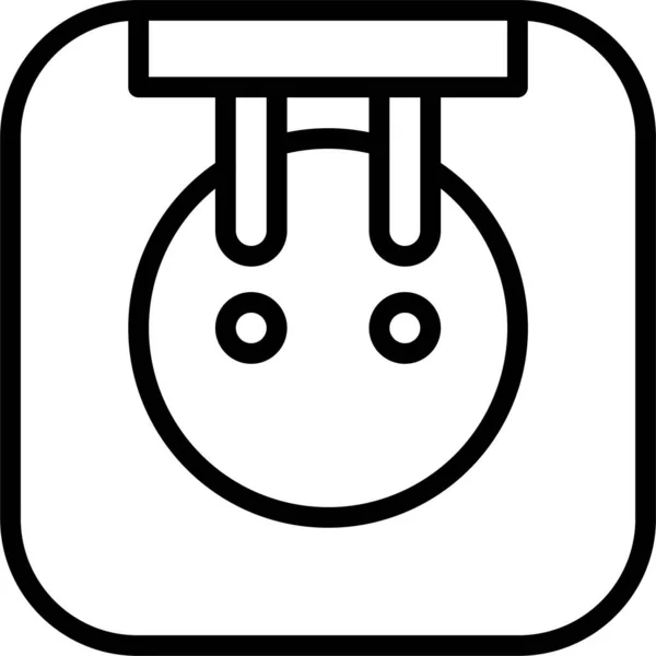 Cap Child Safety Electric Icon Outline Style — Stockový vektor
