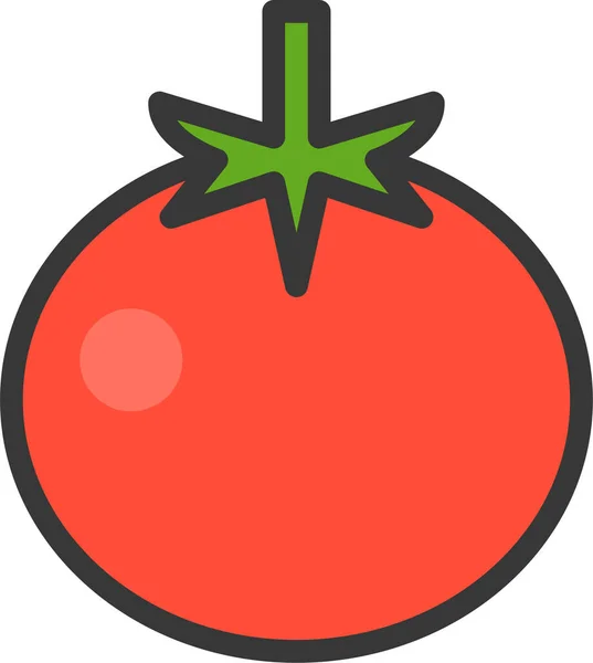 Farming Food Tomato Icon Filled Outline Style - Stok Vektor