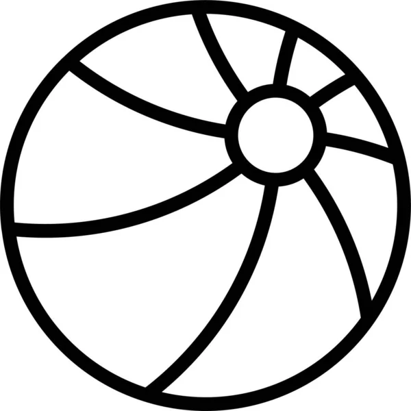 Икона Пляжного Мяча Летней Категории — стоковый вектор