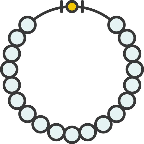 Accesorio Icono Joyería Moda Estilo Contorno Lleno — Archivo Imágenes Vectoriales