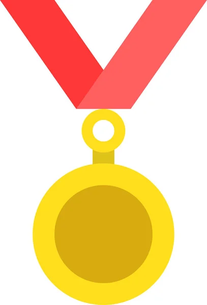 Award Badge Gold Coin Icon Flat Style — Stockvector