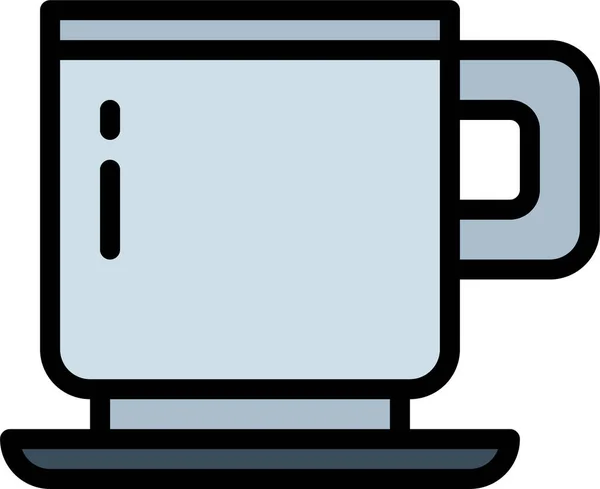 Koffiekopje Drinken Pictogram Gevulde Outline Stijl — Stockvector