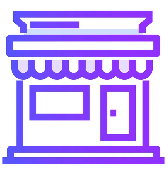 Winkel Commerce Winkel Icoon Gevulde Outline Stijl — Stockvector