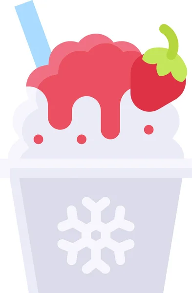 Food Ice Cream Shaved Ice Icon Summer Category — Stock Vector