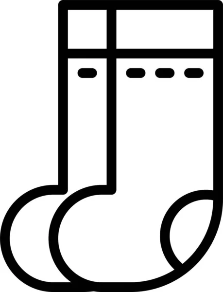 Sock Socks Outline Icon Outline Style — Stock Vector