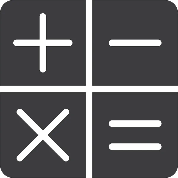Aplicativo Calcular Ícone Calculadora Estilo Sólido —  Vetores de Stock