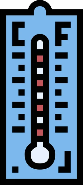 Celsius Fahrenheit Temperatursymbol Konturenstil — Stockvektor