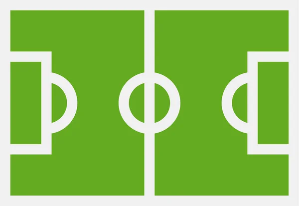 Veld Voetbal Veld Voetbal Pictogram Platte Stijl — Stockvector